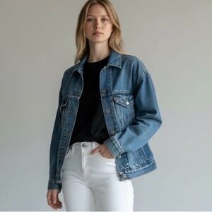 Levi Strauss XS Blue Denim Women’s Button Up Jacket